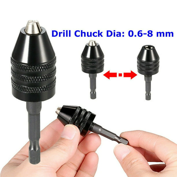 Drill Chuck Keyless Screwdriver Impact Driver Hex Shank Drill Bits Adaptor 